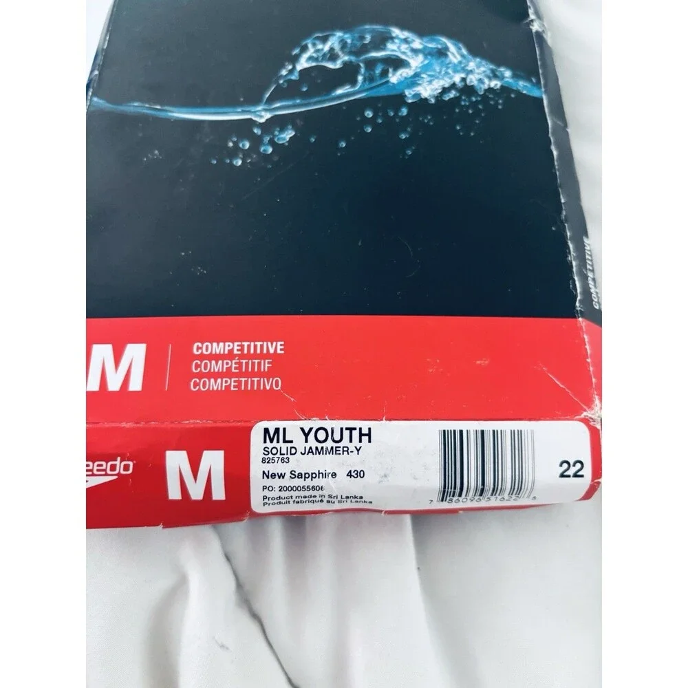Speedo Youth Size 22 M Jammer - Y 430 825763 Swim Team Blue Sapphire NIB